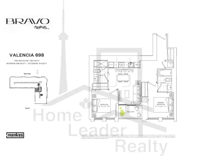 Bravo-Condos-2312-Studio-floorplan