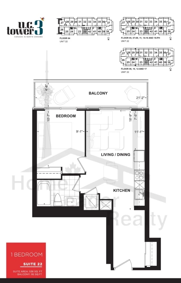 U.C. Tower 3-Unit 22 Level 6-floorplan
