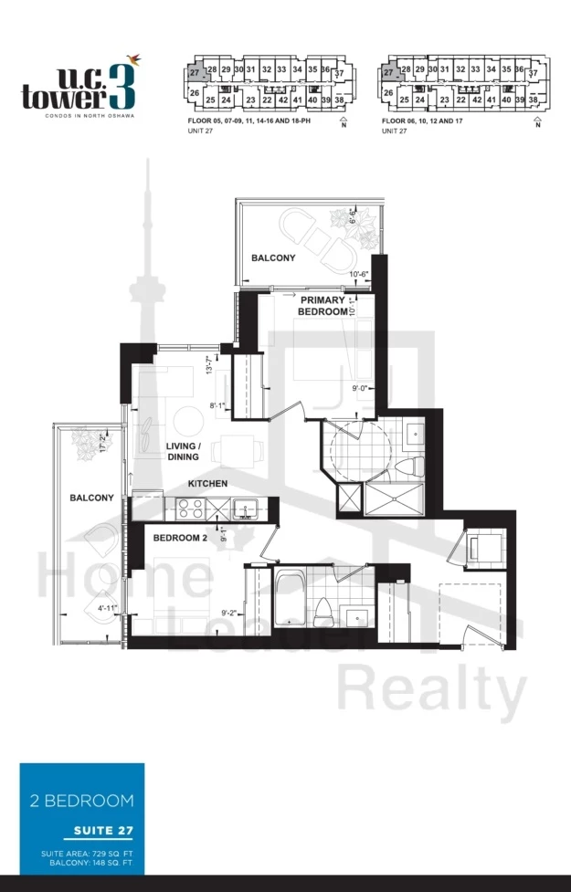 U.C. Tower 3-Unit 27 Level 6-floorplan