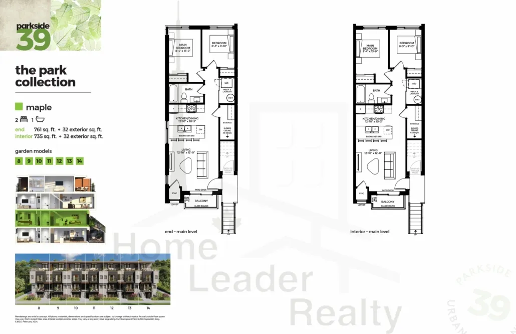 Parkside39-Towns-Model-Suite-Maple-end-location-floorplan