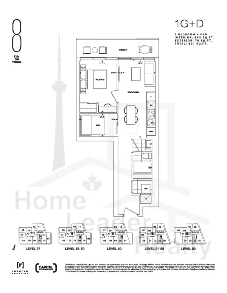 8-Elm-Street-Condos-Model-1G+D-floorplan