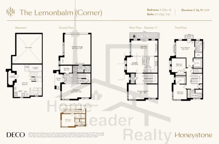 Honeystone-Towns-LT04 C-The-Lemonbalm (Corner)-floorplan