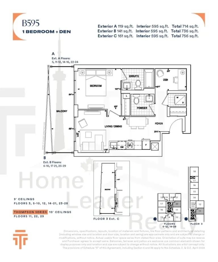 Thompson-Towers-2-Unit-2422-B595-floorplan