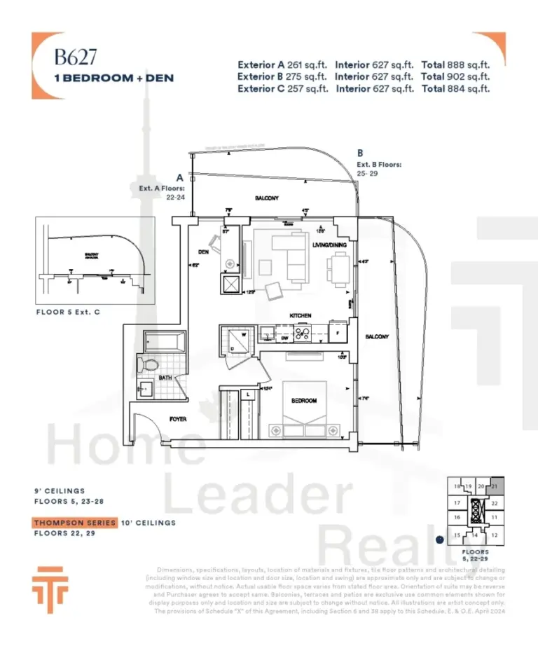 Thompson-Towers-2-Unit-2621-B627-floorplan