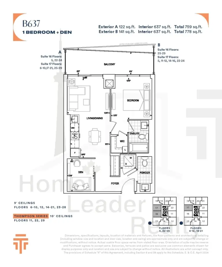Thompson-Towers-2-Unit-2217-B637-floorplan