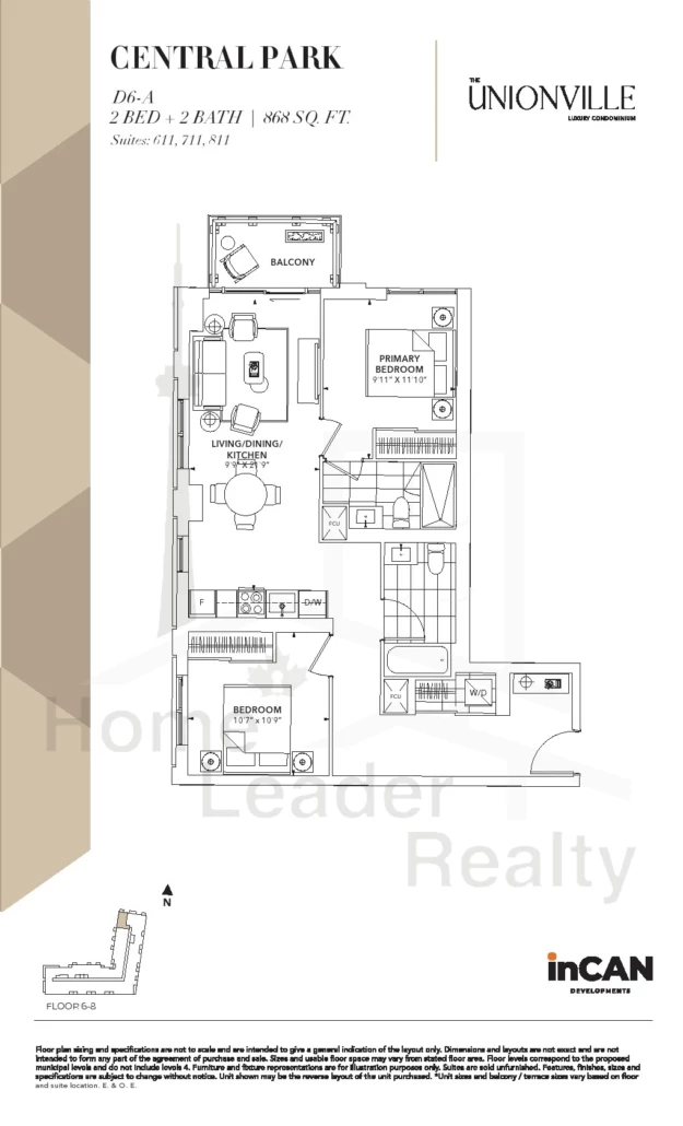 The-Unionville-Condos-Suite-611-D6-A-floorplan
