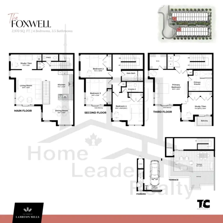 The-Towns-of-Lambton-Mills-Foxwell-End-Courtyard Collection-floorplan