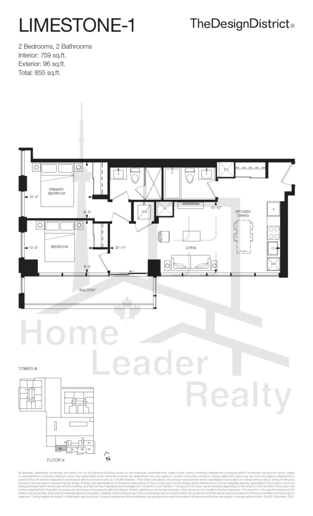 The-Design-District-Condos-Tower-A-Unit-905-Limestone-1-floorplan