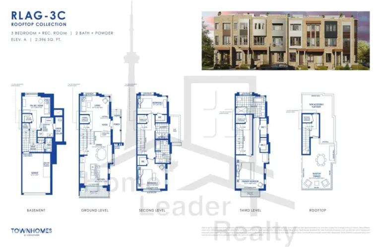 Townhomes-At-Crosstown-RLAG-3C-Elev-A-floorplan