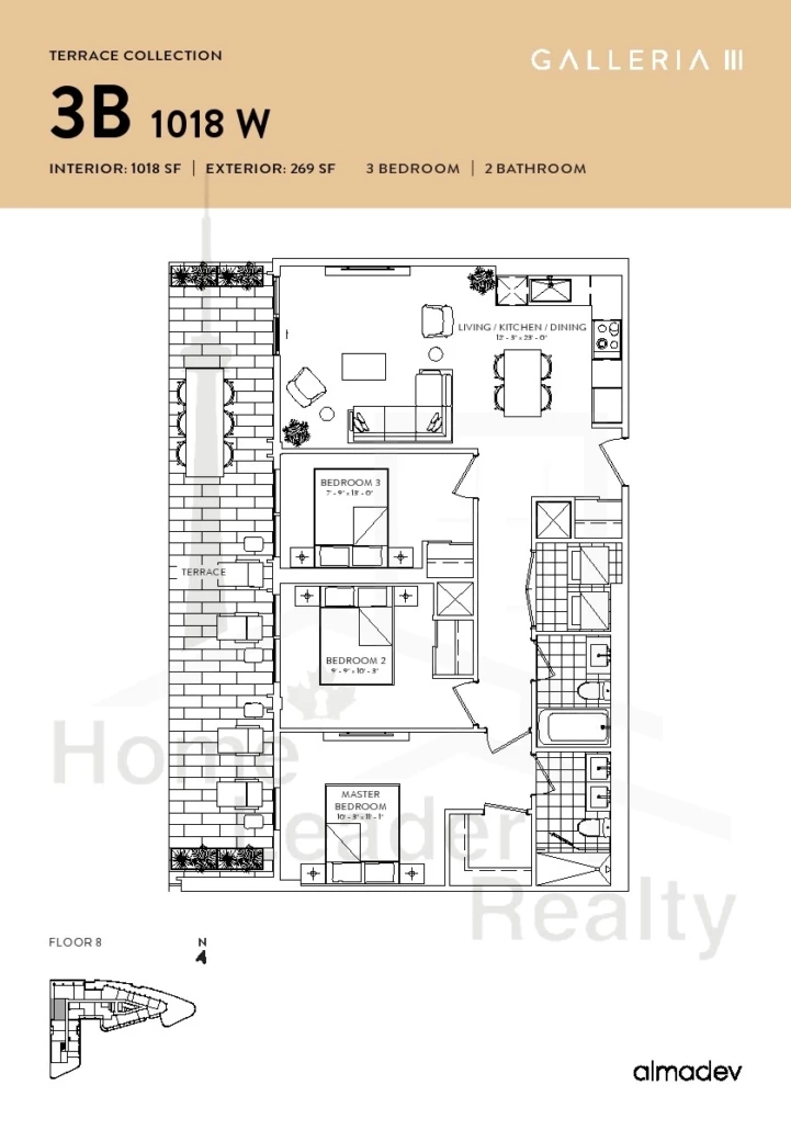 Galleria-3-Condos-Unit-809-3BR-floorplan
