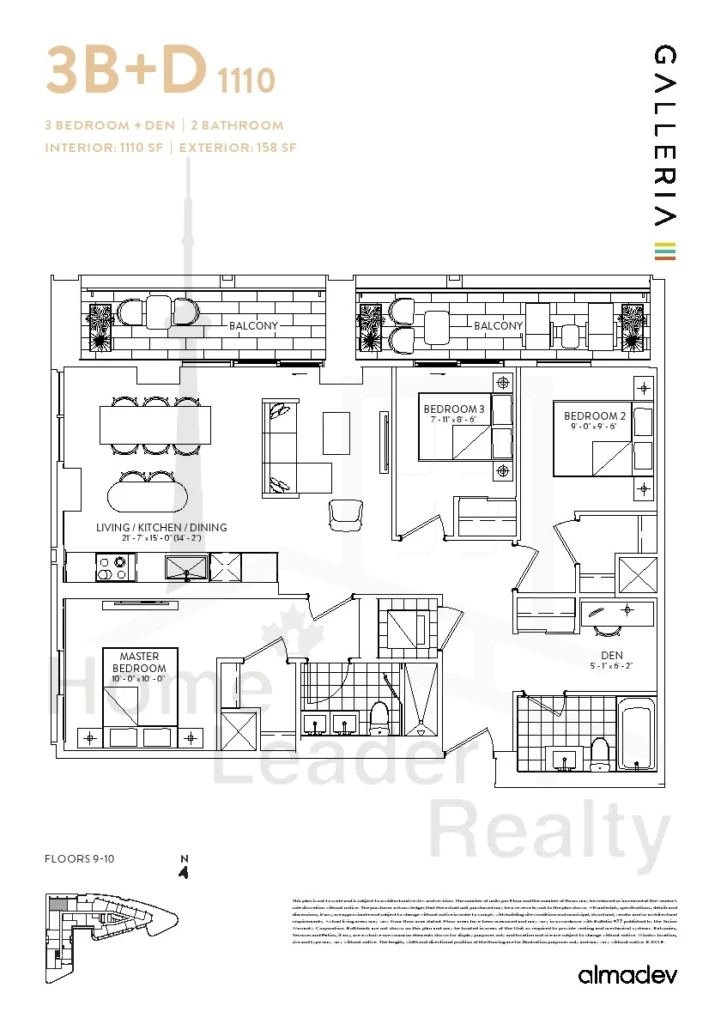 Galleria-3-Condos-Unit-909-3BR+D-floorplan