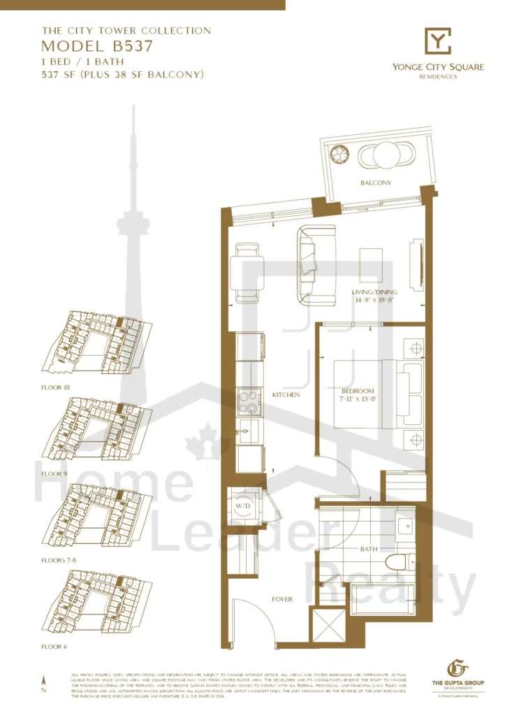 Yonge-City-Square Condos-B537-City-Tower-Collection-floorplan