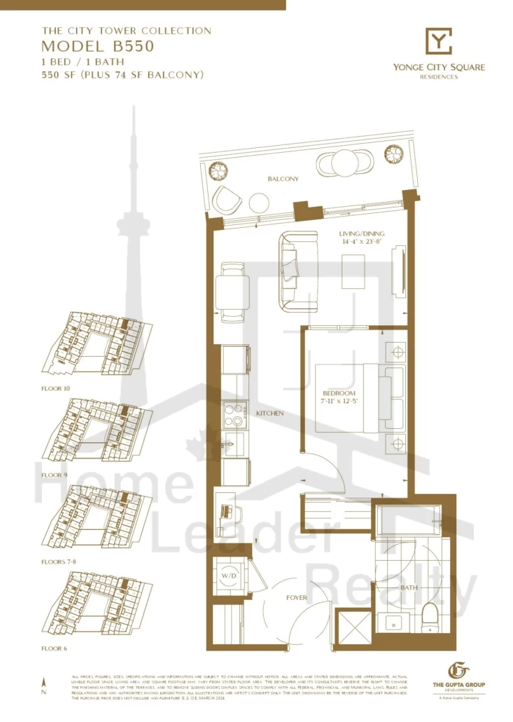 Yonge-City-Square Condos-B550-City-Tower-Collection-floorplan
