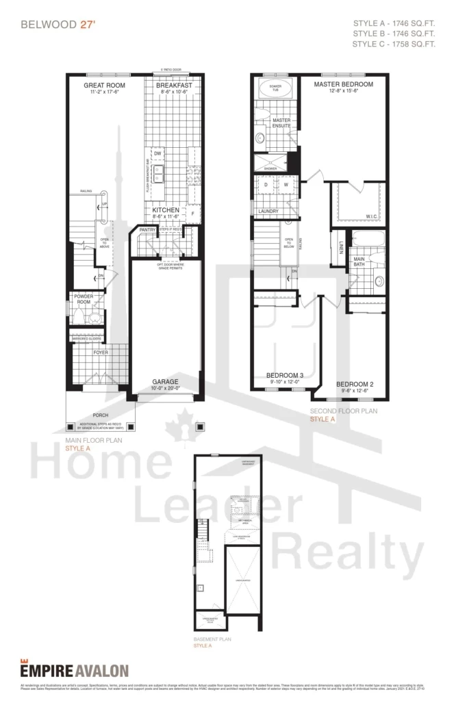 Empire-Avalon-Lot-66-Phase 8-Belwood-Elev C-floorplan