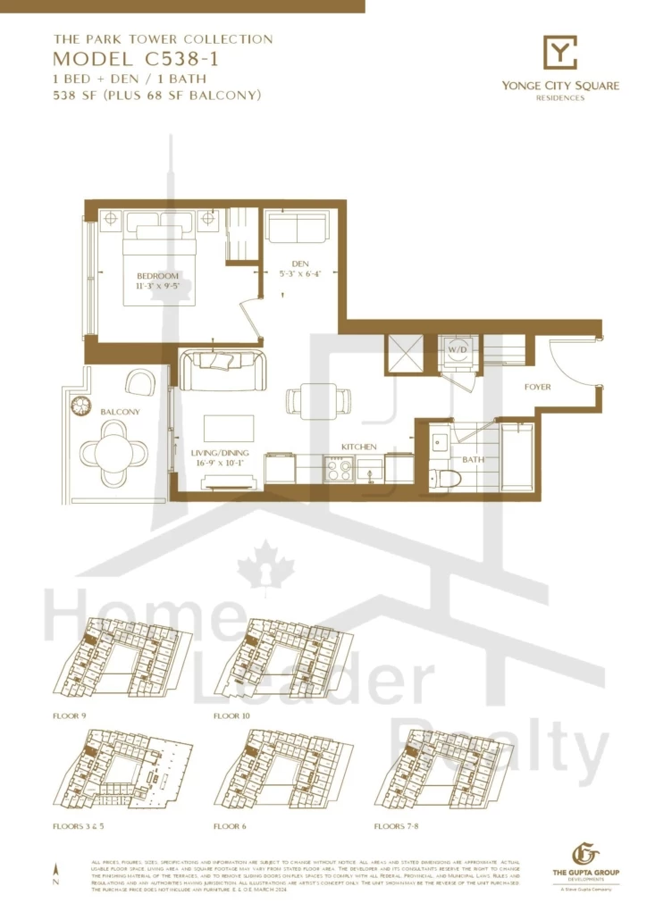 Yonge-City-Square Condos-C538-1-Park-Tower-Collection-floorplan