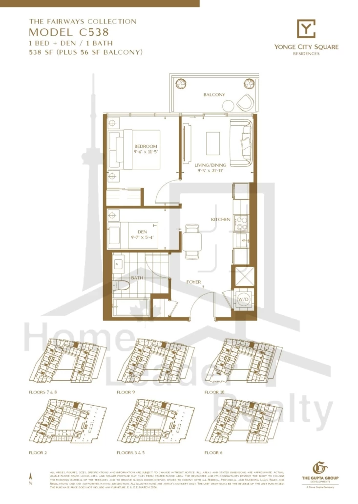 Yonge-City-Square Condos-C538-Fairways-Tower-Collection-floorplan