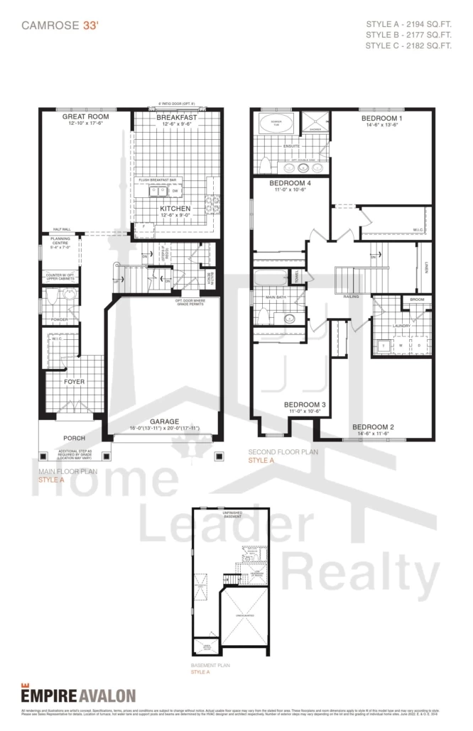 Empire-Avalon-Lot-182-Phase 8-Camrose-Elev C-floorplan
