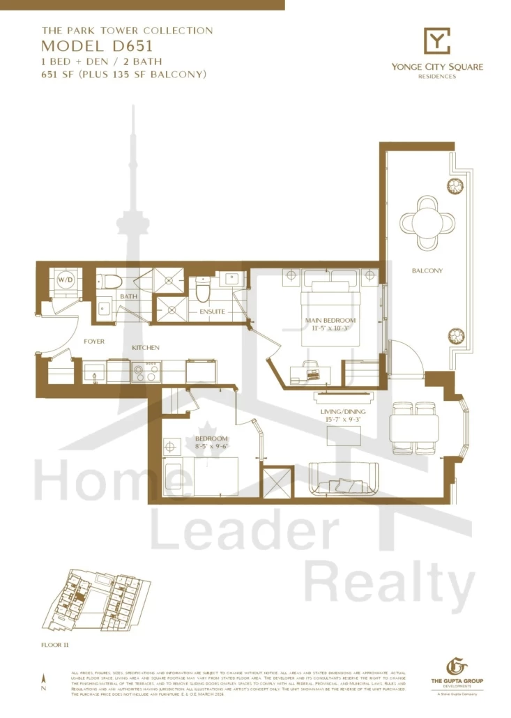 Yonge-City-Square Condos-D651-Park-Tower-Collection-floorplan