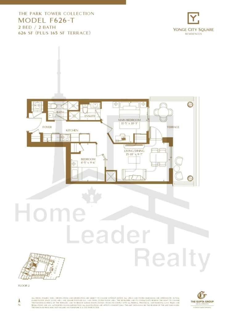 Yonge-City-Square Condos-F626-T-Park-Tower-Collection-floorplan