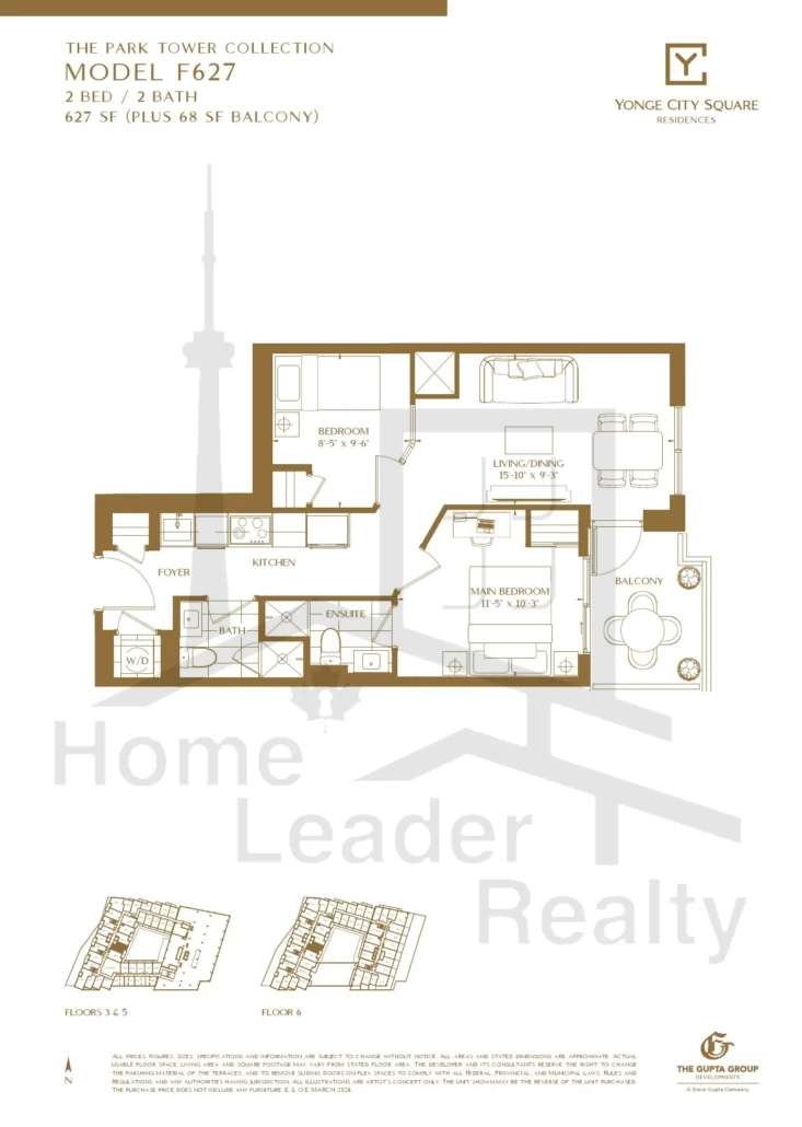 Yonge-City-Square Condos-F627-Park-Tower-Collection-floorplan