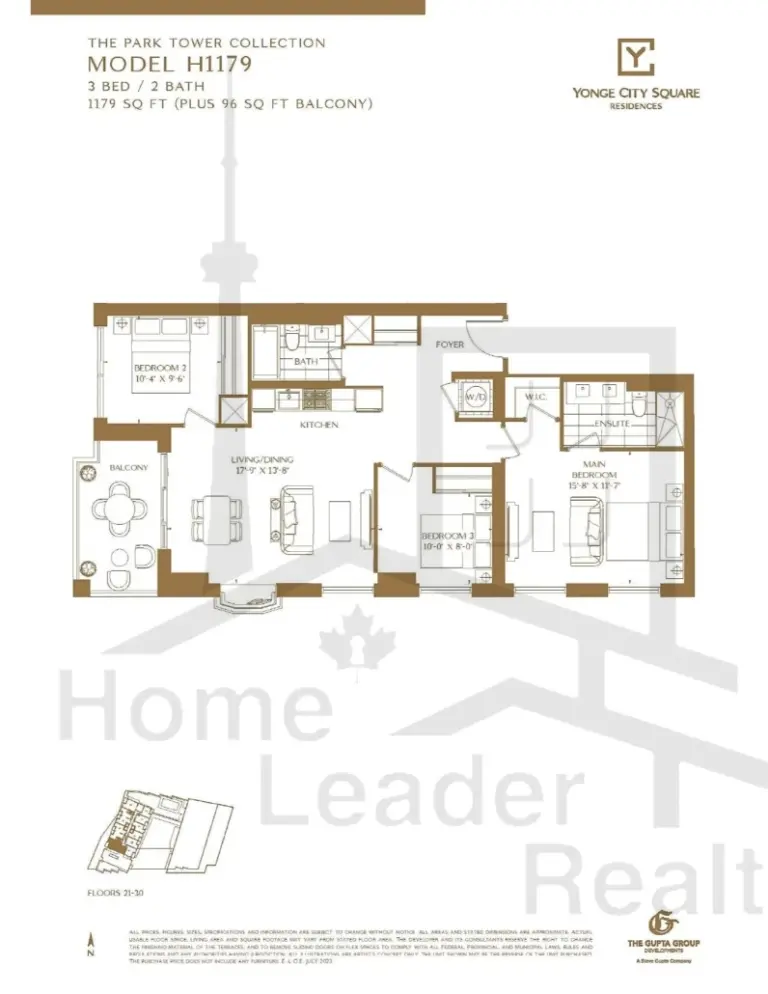 Yonge-City-Square Condos-H1179-Park-Tower-Collection-floorplan