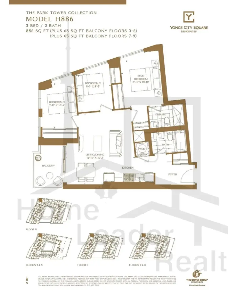 Yonge-City-Square Condos-H886-Park-Tower-Collection-floorplan