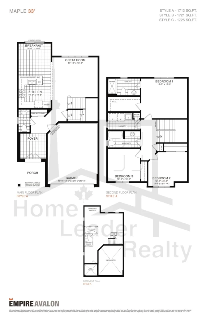 Empire-Avalon-Lot-106-Phase 8-Maple-Elev B-floorplan