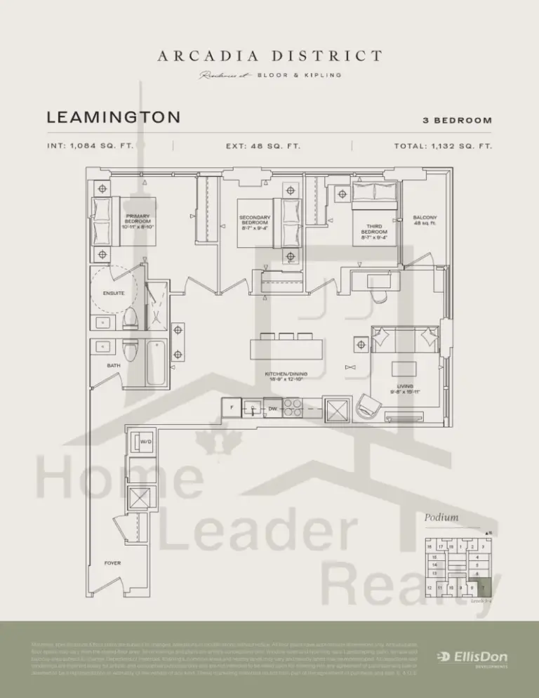Arcadia-District-Condos-C0206 Leamington-floorplan