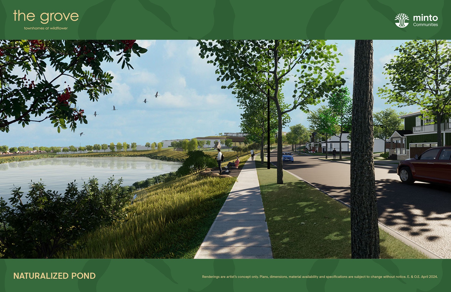 Naturalized Pond - The Grove at Wildflower