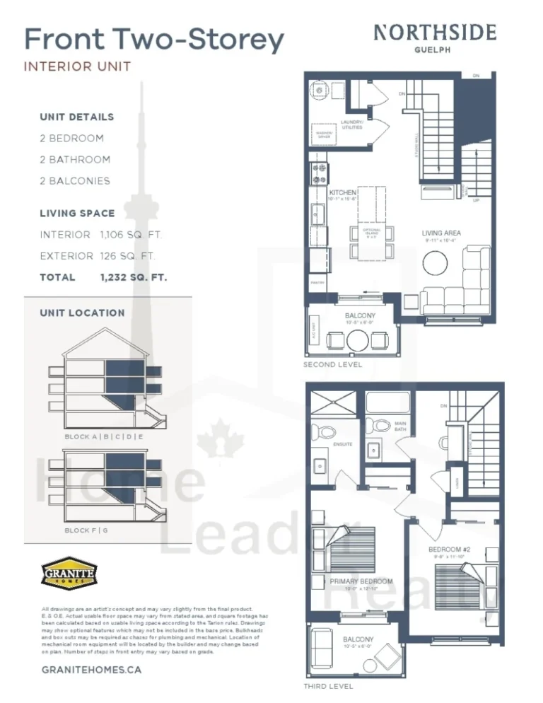 Northside-Towns-Front-Two-Storey-Interior-Unit-floorplan
