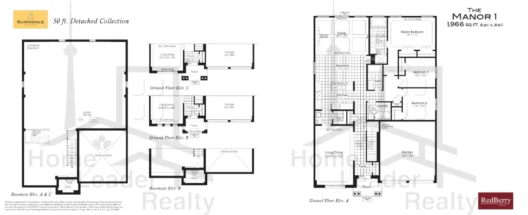 Sunnidale-Wasaga-Beach-The-Manor-1-Bungalow-Elev-B-floorplan