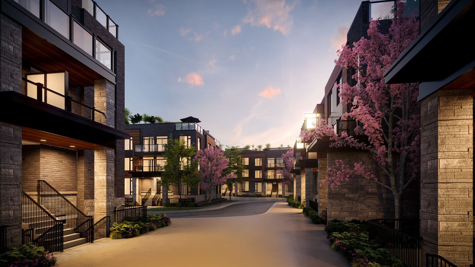 The Markdale Towns 2 Street Corner View of Unit Exteriors 3