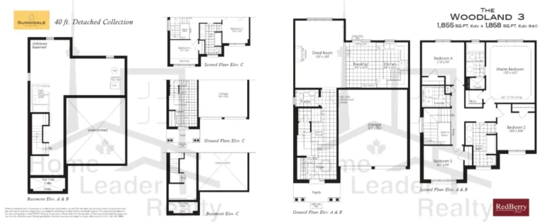 Sunnidale-Wasaga-Beach-The-Woodland-3-Elev-A-floorplan