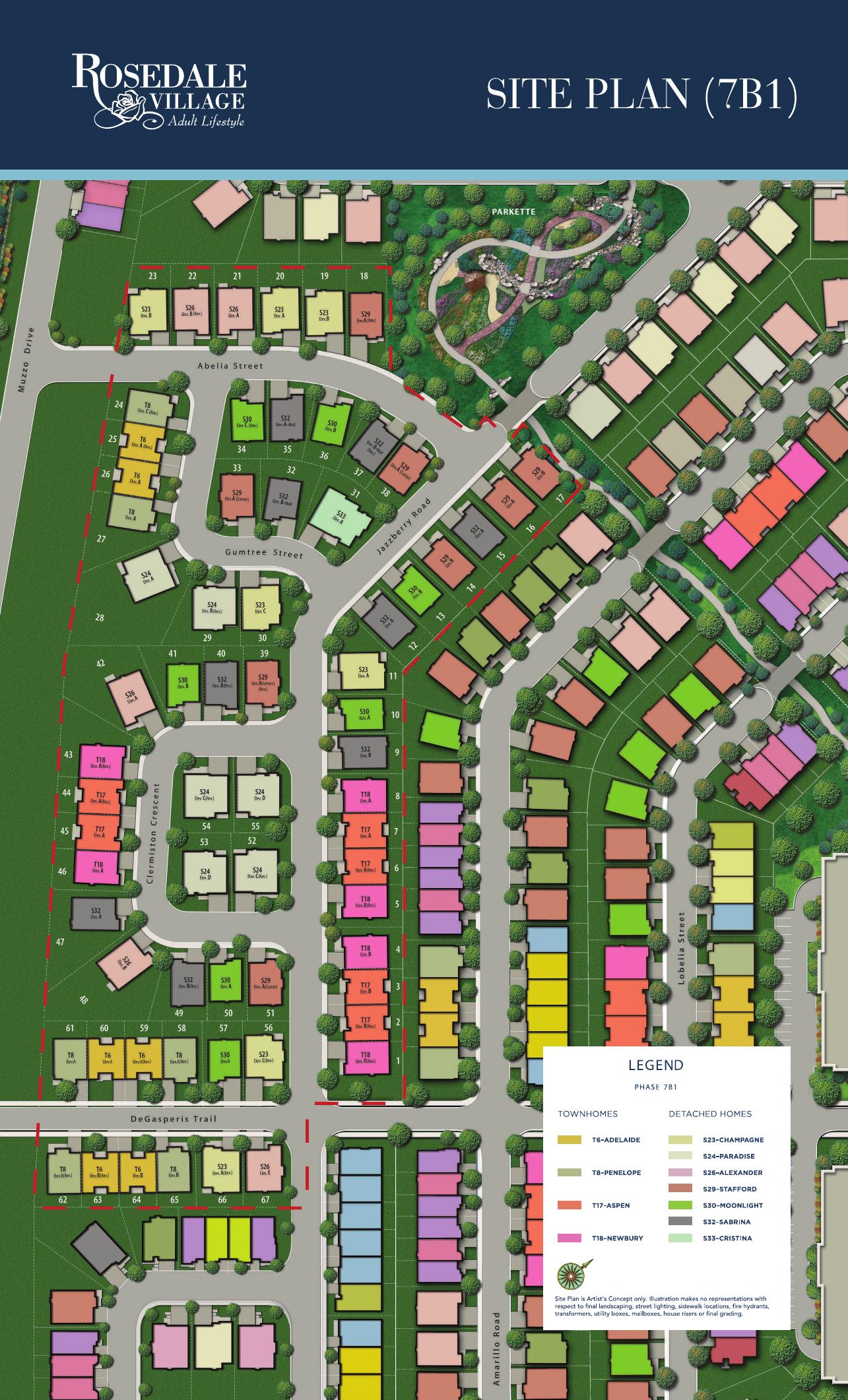 Rosedale Village Homes Site Plan 1