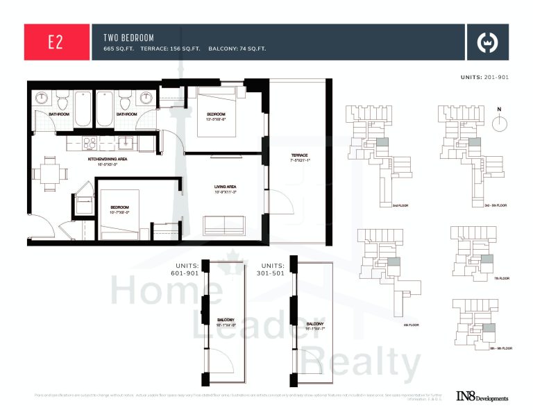 E2 Crown Condos | E2 | 821 Sq.ft | 2b