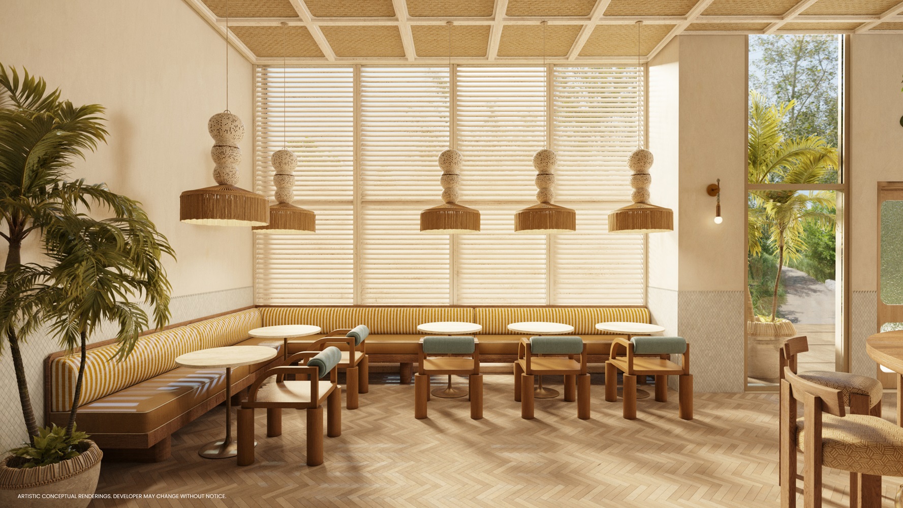 Flow House Lobby Cafe and Bar Rendering 1