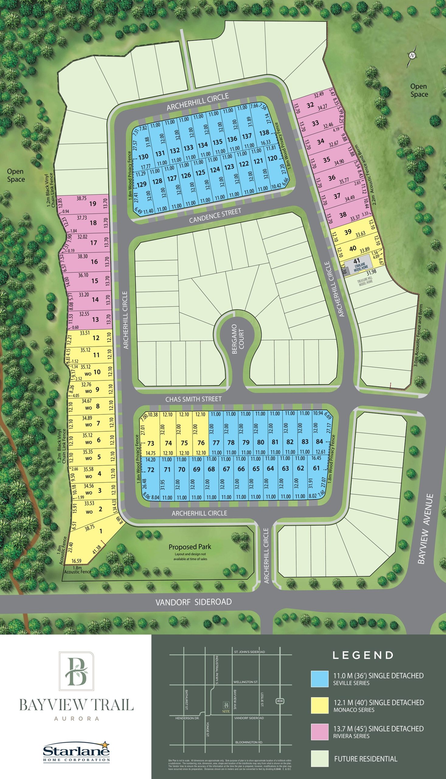Bayview Trail Homes Site Plan
