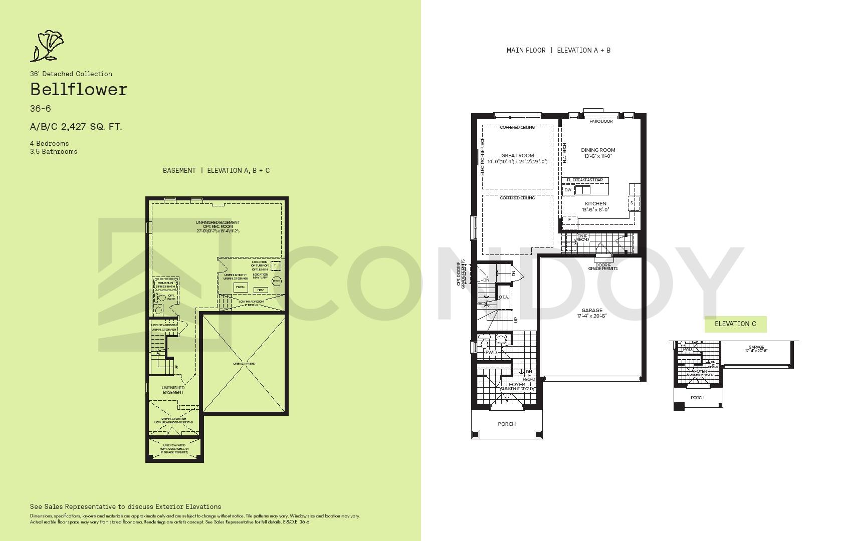 Park and Lake Homes Floorplan Bellflower