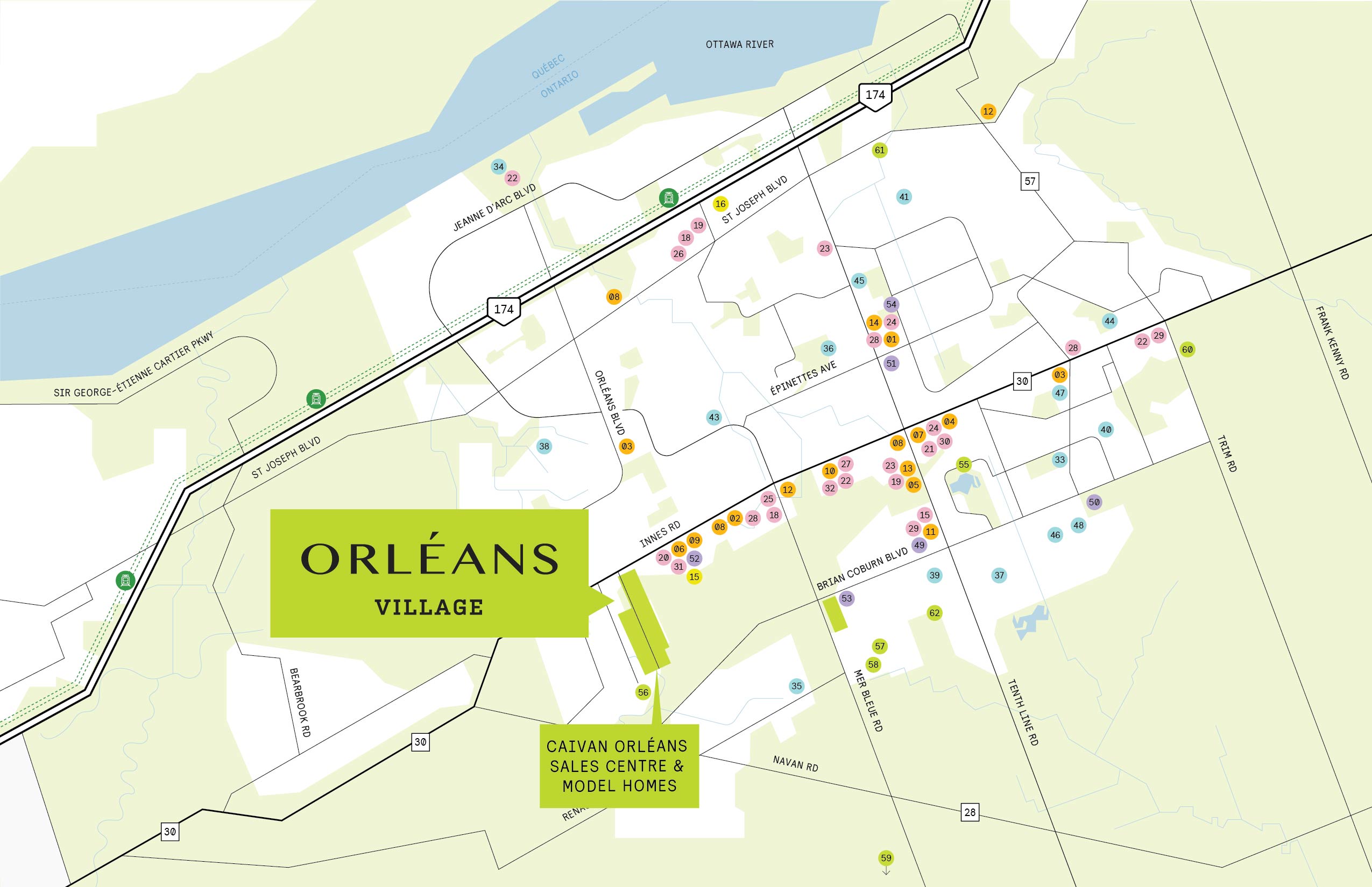 Orléans Village Map