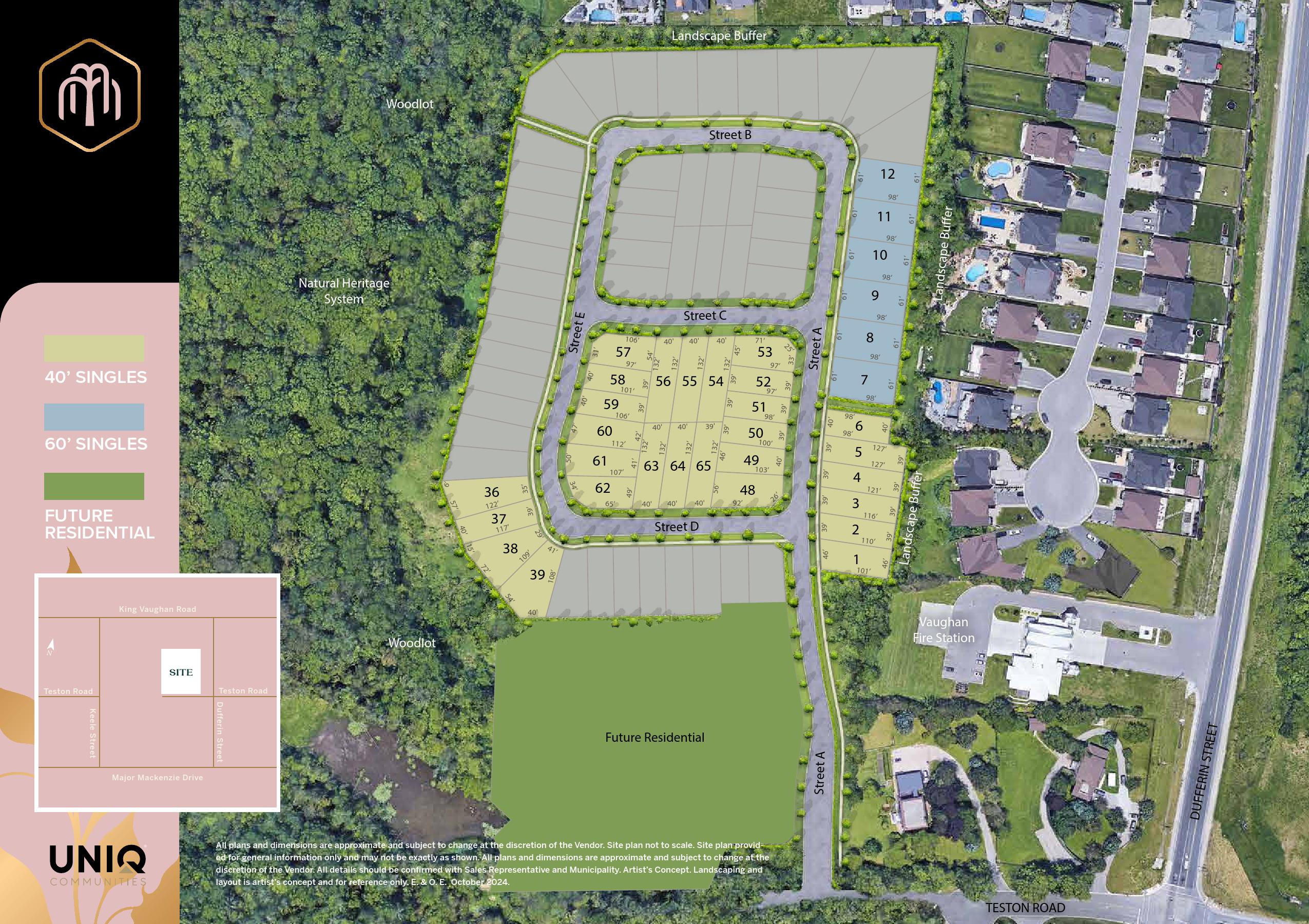 Mapleside Meadows Homes Site Plan
