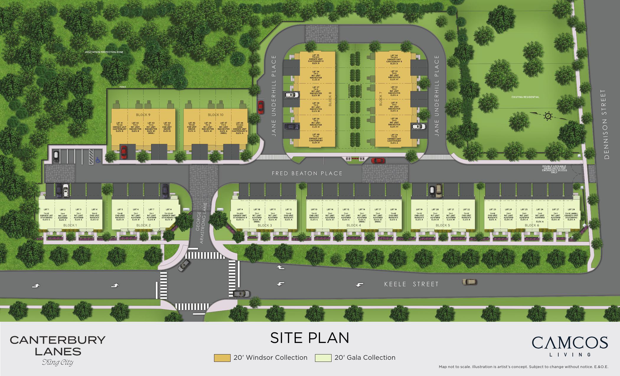 Canterbury Lanes Towns Siteplan