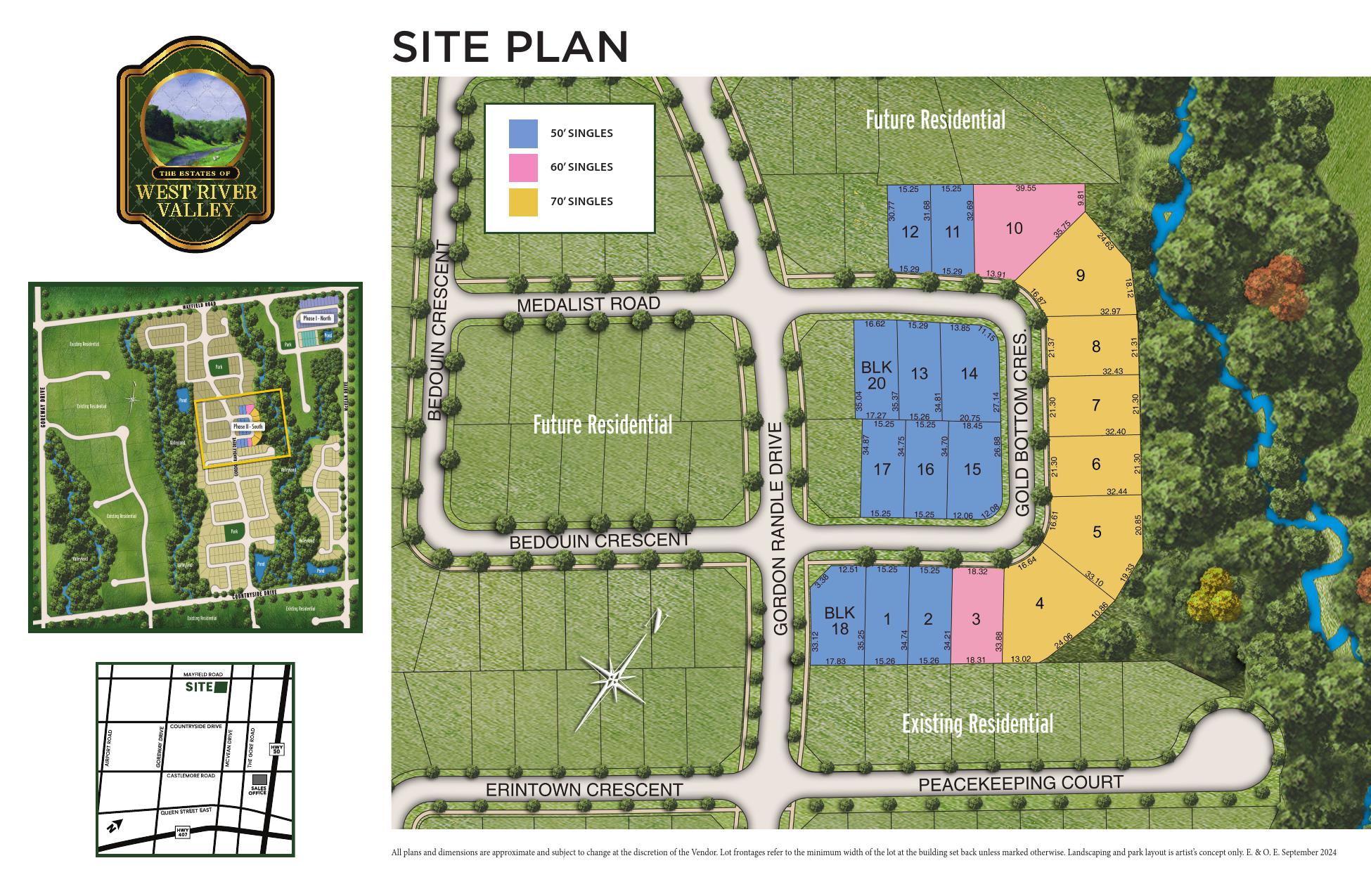 The Estates of West River Valley Site plan