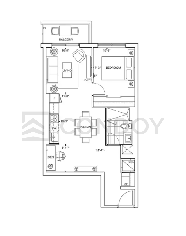 6080-Yonge-Condos-1U+D-floorplan