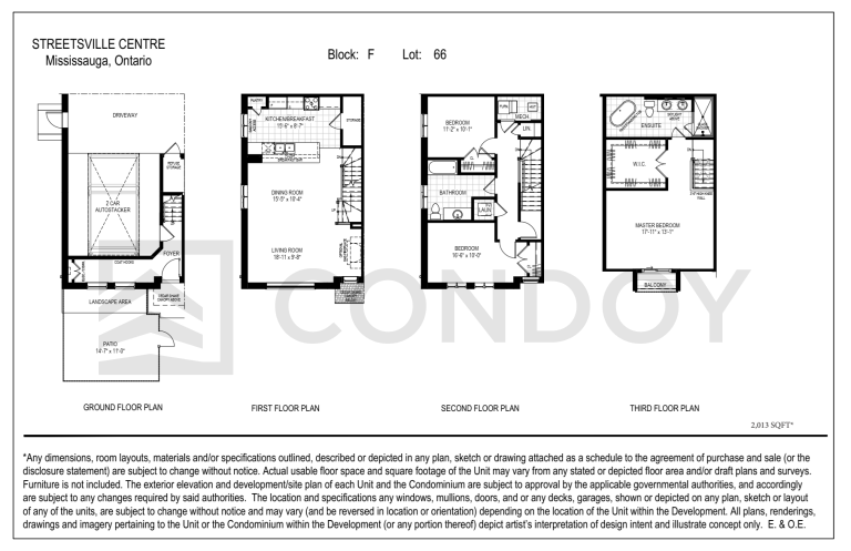 Streetsville Centre Towns Lot 66 Floorplan