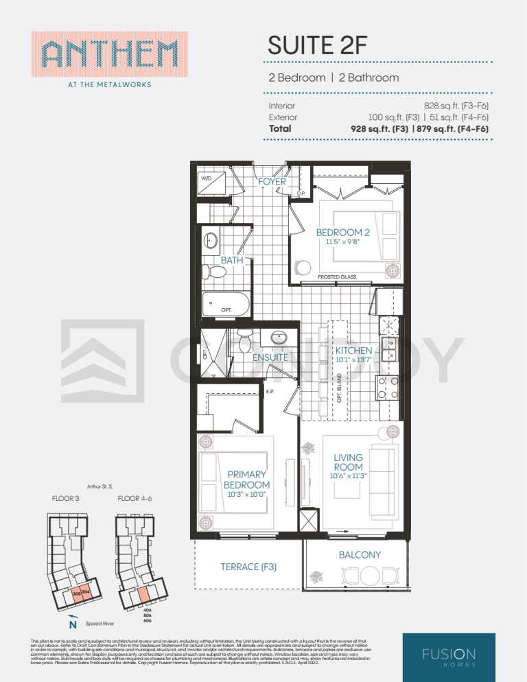 Anthem at The Metalworks Condos Floor Plan 2F