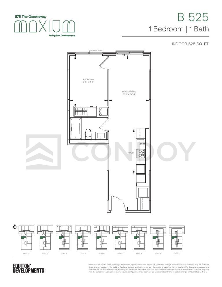 Maxium Condos B-525 Floorplan