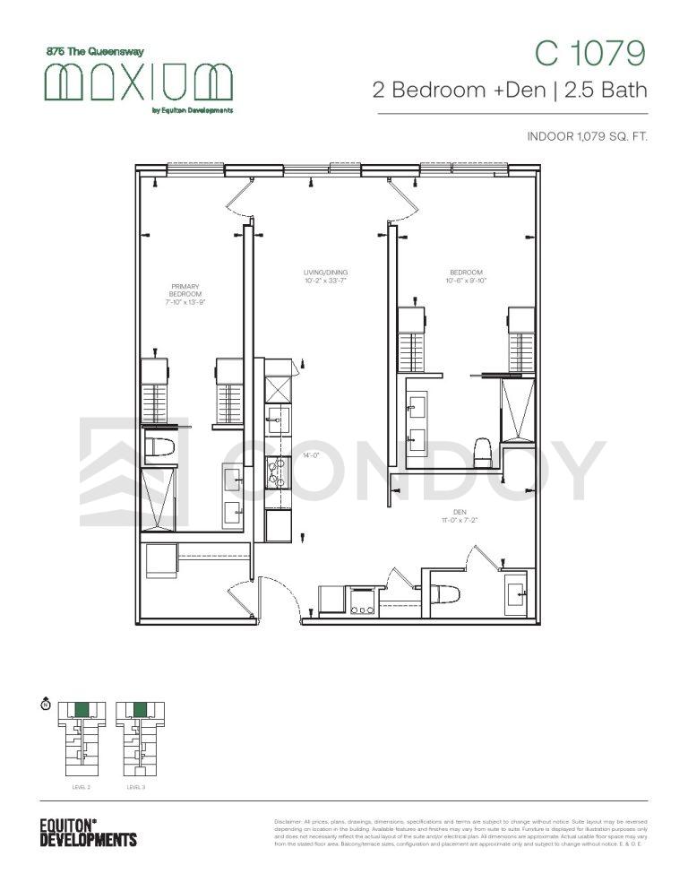 Maxium Condos C-1079 Floorplan