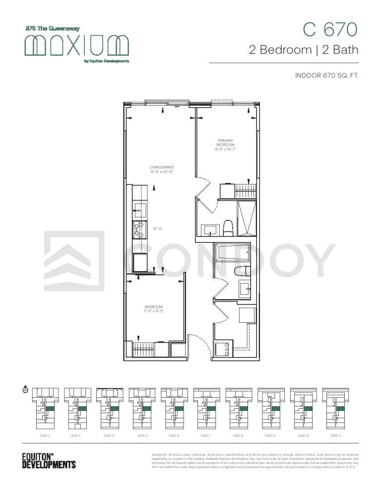 Maxium Condos C-670 Floorplan