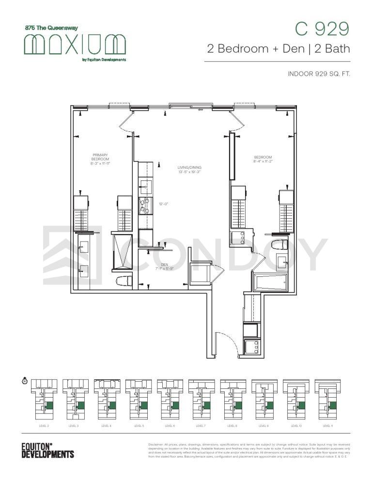 Maxium Condos C-838 Floorplan