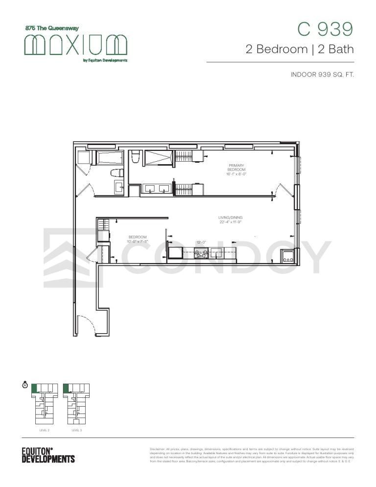 Maxium Condos C-939 Floorplan